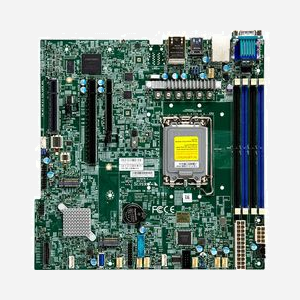 Supermicro MBD-X13SCH-F Carte mère micro ATX Intel C226, Socket LGA 1700, DDR5 ECC/non-ECC 128GB max, RAID 0/1/10, Gigabit Ethernet, ASPEED AST2600 - Miniature 1