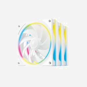 DeepCool FL12 SE WH Kit 3 Ventilateurs 120mm PWM 4-Pin, 400-1900 RPM, 50.74 CFM, 28.67 dBA, Roulement Hydraulique, LED RGB 3-Pin, Blanc