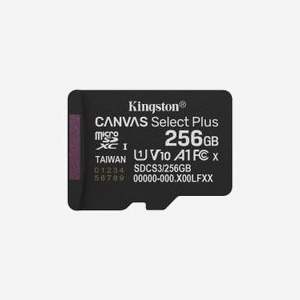 Kingston Technology microSDXC 256GB Canvas Select Plus Gen3, 150MB/s, UHS-I U1 V10 A1, Adaptateur SD inclus, exFAT, Température -25°C/85°C - Miniature 3