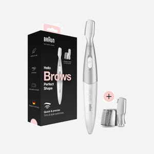 Tondeuse de Précision Braun FG1106 Argent - Lame Sourcils/Visage, 1 vitesse, Sans Fil, Batterie AA, Sabot 5mm, Tête de Tondeuse, Capuchon de Protection - Miniature 3