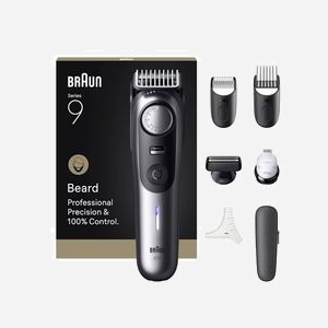 Tondeuse à barbe Braun BT9520 : 0.5-20mm, 52 réglages, Batterie Li-Ion 180 min, Recharge 2.5h/5min Quick Charge, Wet&Dry, 7 accessoires
