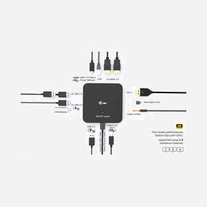 i-tec Dock USB-C DP Dual HDMI 4K, PD 100W, USB 3.2 Gen 2, Gigabit Ethernet, compatible Windows/macOS/Linux/Android/ChromeOS/iPadOS - Miniature 4