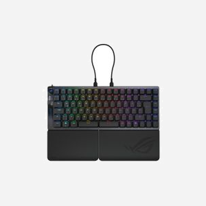 ASUS ROG Falcata Clavier Gaming 75% QWERTZ Allemand USB + RF Wireless + Bluetooth, Switches Magnetic-Mechanical, Rétroéclairage LED RGB, 8000Hz - Miniature 1