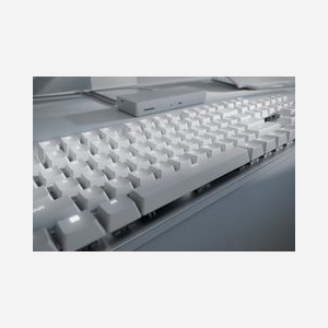 Clavier Razer Pro Type Ultra QWERTZ Allemand Blanc - Mécanique Razer Yellow, USB + RF Wireless + Bluetooth, Rétroéclairage LED, Repose-poignets - Miniature 1