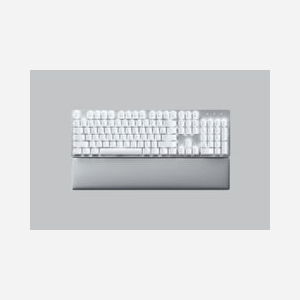Clavier Razer Pro Type Ultra QWERTZ Allemand Blanc - Mécanique Razer Yellow, USB + RF Wireless + Bluetooth, Rétroéclairage LED, Repose-poignets - Miniature 3