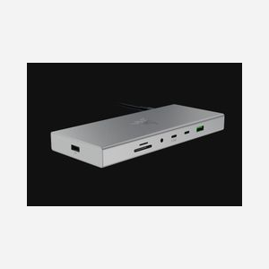 Razer USB 4 Dock RC21-02280200-R3EK Argent - USB Type-C, HDMI 2.1, DisplayPort 1.4, Gigabit Ethernet, USB 3.2 Gen 2, Lecteur Cartes SD/MicroSD, Windows/macOS - Miniature 4