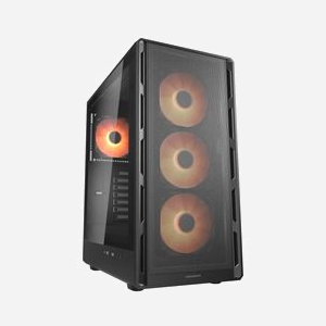 COUGAR Gaming Airface Pure Pro - Boîtier PC Midi Tower Noir, ATX/microATX/Mini-ITX, 3x120mm avant, 1x120mm arrière, USB 3.2, Vitre latérale, RGB - Miniature 1