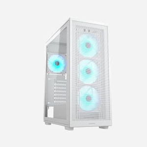 COUGAR Gaming MX220 RGB Blanc - Boîtier PC Midi Tower ATX/micro ATX/Mini-ITX, 3x120mm avant, 1x120mm arrière, USB 3.2 Gen 1/Gen 2 Type-A/Type-C - Miniature 1