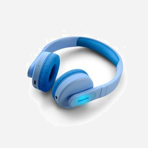 Philips TAK4206BL/00 Casque Arceau Bluetooth 5.0 & Filaire USB-C, Micro Intégré, 20-20000Hz, Autonomie 28h, Bleu, 128g - Miniature 1