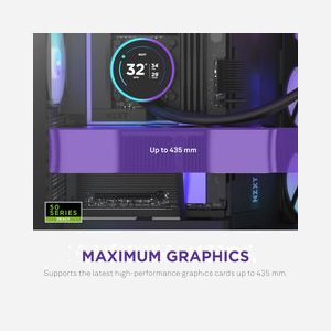 NZXT H9 Flow RGB+ Noir - Boîtier PC Midi Tower ATX/EATX, Mesh/Verre trempé, Vent. 1x120mm, USB 3.2 Gen 1/Gen 2x2, Radiateurs 420/360/120 mm, Ref CM-H92FB-P1 - Miniature 5