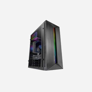Mars Gaming MC-Blaze Boîtier PC Midi Tower Noir, ATX/microATX/Mini-ITX, 4x3.5", 2x2.5", USB 3.2 Gen 1, Ventilateur 80mm arrière, Fenêtre latérale verre trempé - Miniature 4