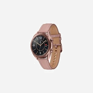 Samsung Galaxy Watch3 SM-R855FZDAEUE 1.2" OLED Super AMOLED 360x360 1Go RAM 8Go Flash 4G LTE WiFi GPS Bluetooth 5.0 Boîtier Acier Bracelet Cuir Bronze - Miniature 1