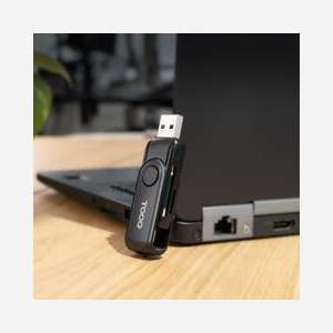 Lecteur de Carte Mémoire TooQ TQR-3003B Noir, Compatible MicroSD/SD, USB 2.0, 5 Mbit/s, 71x21x14mm, Support Windows/macOS/Linux, Certifié CE/RoHS - Miniature 2