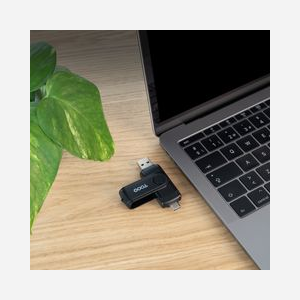 Lecteur de Carte Mémoire TooQ TQR-3003B Noir, Compatible MicroSD/SD, USB 2.0, 5 Mbit/s, 71x21x14mm, Support Windows/macOS/Linux, Certifié CE/RoHS - Miniature 3
