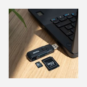 Lecteur de Carte Mémoire TooQ TQR-3003B Noir, Compatible MicroSD/SD, USB 2.0, 5 Mbit/s, 71x21x14mm, Support Windows/macOS/Linux, Certifié CE/RoHS - Miniature 4