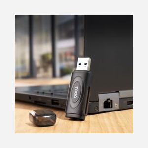 Lecteur de Carte Mémoire TooQ TQR-3002B USB 3.2 Gen 1 Type-A Noir, Compatible SD/MicroSD, Transfert 5000 Mbit/s, 69x21x12mm, Windows/macOS/Linux - Miniature 2