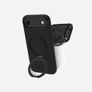 dbramante1928 Roskilde MS Kick ICON Housse Noire pour iPhone 17 Air, Compatible MagSafe, Support Bureau, Anti-goutte 1.2m, Certifié GRS