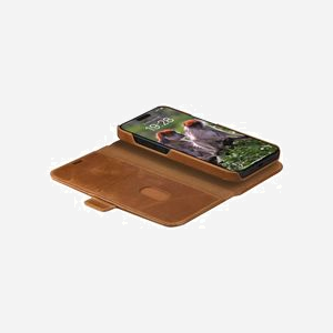 dbramante1928 Lynge Folio Marron pour iPhone 15, Fermeture Magnétique, Protection Anti-poussière & Rayures, Cuir Monochromatique, Dimensions 85x18x155mm, Poids 106g - Miniature 2