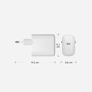 dbramante1928 CH45EUWH7112 : Chargeur Secteur Universel 45W - Port USB-C, 110-240V, 50/60Hz, Blanc - Sortie 5V/9V/12V/15V/20V, Certifié CE/FCC/RoHS - Miniature 5