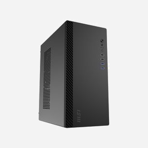 MSI PRO SHIELD M100P - Boîtier PC Midi Tower Noir, microATX/Mini-ITX, 2x 3.5", 2x 2.5", 4 slots d'extension, 1x ventilateur arrière 80mm