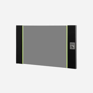 Digitus DN-19-D-07U-SW : Porte avant verre sécurit 7U pour coffret mural 19" Unique, cadre acier noir (RAL 9005), 595x332x21mm, avec serrure type 9473