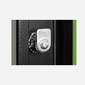 Digitus DN-19-D-07U-SW : Porte avant verre sécurit 7U pour coffret mural 19" Unique, cadre acier noir (RAL 9005), 595x332x21mm, avec serrure type 9473 - Miniature 2
