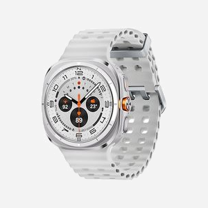 Samsung Galaxy Watch Ultra 47mm Titane Blanc - Écran AMOLED 1.5" 480x480, 4G LTE, GPS, Wi-Fi, Bluetooth 5.3, 64Go, Wear OS, Exynos W1000