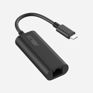 ASUS Adaptateur USB-C vers Ethernet 2.5 Gigabit, USB 3.2 Gen 1 (3.1 Gen 1), 70x30x16.5mm, pour PC/Ordinateur portable, Noir, Référence 90IG0A60-MW0L0V - Miniature 3