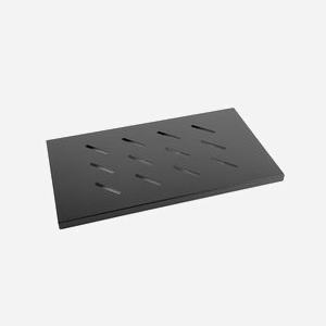 Lanberg AK-1002-B Étagère Rack 1U 19" 48.3cm, Charge Max 120kg, 465x315x22mm, Noir, Accessoire pour baie de brassage, Poids 1.4kg