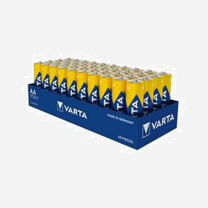 Varta Longlife Power AA - Pile Alcaline Usage Unique 1.5V - Pack 40 Unités - Dimensions Pile: 14.5mm x 50.5mm - Poids Pile: 23.8g - Autonomie 10 Ans - Miniature 1