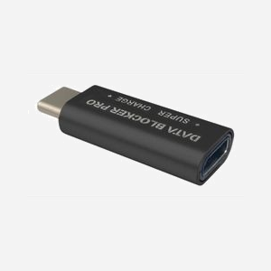 DLH DY-TU5072 Data Blocker USB-C Mâle vers USB-C Femelle 5A - Adaptateur USB-C Noir avec Blocage de Données - Compatible Charge Rapide 5000mA - Miniature 1