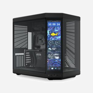 HYTE Y70 Touch Infinite - Boîtier PC Midi Tower Noir, Écran Tactile, ATX/EATX/ITX/Mini-ATX, Baies 2x3.5", 4x2.5", USB 3.2, Ventilation 120/140mm, Radiateurs 360mm max.