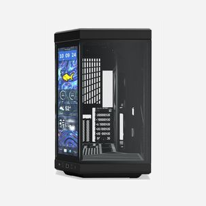 HYTE Y70 Touch Infinite - Boîtier PC Midi Tower Noir, Écran Tactile, ATX/EATX/ITX/Mini-ATX, Baies 2x3.5", 4x2.5", USB 3.2, Ventilation 120/140mm, Radiateurs 360mm max. - Miniature 2