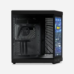 HYTE Y70 Touch Infinite - Boîtier PC Midi Tower Noir, Écran Tactile, ATX/EATX/ITX/Mini-ATX, Baies 2x3.5", 4x2.5", USB 3.2, Ventilation 120/140mm, Radiateurs 360mm max. - Miniature 3