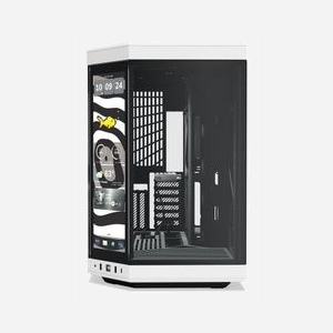 HYTE Y70 Touch Infinite Panda - Boîtier PC Midi Tower Noir/Blanc, Écran Tactile, ATX/mATX/ITX/EATX, USB 3.2 Gen1/Gen2, Vent. 120/140mm, Radiateurs 360mm - Miniature 2