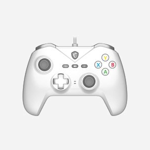 MSI FORCE GC200 WHITE - Manette de Jeu USB Filaire, Analogique/Numérique, Android/PC, Touches Macro/Turbo, Vibration, Câble 2m, Windows Supporté - Miniature 1