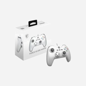 MSI FORCE GC200 WHITE - Manette de Jeu USB Filaire, Analogique/Numérique, Android/PC, Touches Macro/Turbo, Vibration, Câble 2m, Windows Supporté - Miniature 5