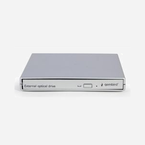 Gembird DVD-USB-021-SV Lecteur/Graveur DVD±RW Interne USB 2.0 Argent, CD 24x/DVD+R 8x, Lecture CD/DVD 8x, compatible Windows 7/8/10/11, 130x135x17mm - Miniature 1