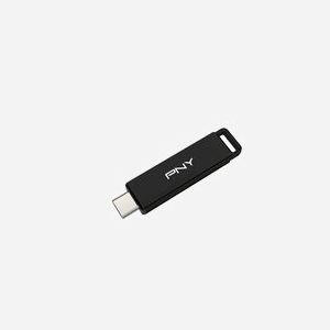 PNY Elite-X 128 Go USB Type-C 3.2 Gen 1 Noir - Lecteur Flash USB 200 Mo/s, Format Pivotant, Compatible Windows/macOS, Température 0-60°C - Miniature 2
