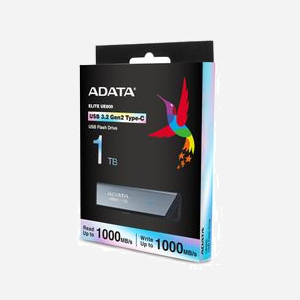 ADATA UE800 1To USB Type-C 3.2 Gen 2 Argent - Flash Drive, Lecture/Écriture 1000 Mo/s, Compatible Windows/macOS/Linux, Corps Métal, 73x21.3x8.9mm - Miniature 5