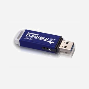 iStorage Kanguru ALK-FB30-32G - Clé USB 32 Go USB Type-A 3.2 Gen 1, Lecture 145 Mo/s, Ecriture 45 Mo/s, Boîtier Aluminium Pivotant Bleu, Compatible Windows/macOS/Linux - Miniature 1
