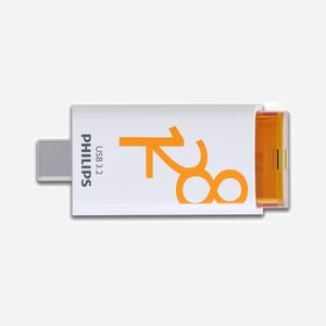 Philips Click Series - Clé USB Type-C 128 Go USB 3.2 Gen 1 (3.1 Gen 1) Blanc - Référence PHUSB128GCLICKU3C - Miniature 2