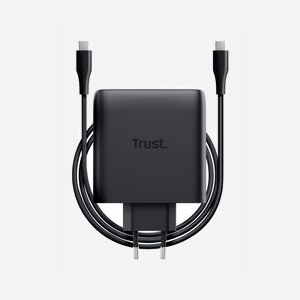Trust Chargeur Secteur USB-C GaN 100W (2 ports) Power Delivery 3.0/PPS, câble USB Type-C 2m, protections surcharge/surchauffe/court-circuit - Miniature 5