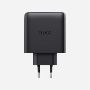 Trust Chargeur USB-C GaN 65W avec Power Delivery 3.0 et PPS, câble USB-C 2m inclus, protections surcharge/surchauffe/court-circuit, 5-20V, noir - Miniature 2