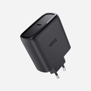 Trust Chargeur USB-C GaN 65W avec Power Delivery 3.0 et PPS, câble USB-C 2m inclus, protections surcharge/surchauffe/court-circuit, 5-20V, noir - Miniature 3