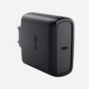 Trust Chargeur USB-C GaN 65W avec Power Delivery 3.0 et PPS, câble USB-C 2m inclus, protections surcharge/surchauffe/court-circuit, 5-20V, noir - Miniature 4
