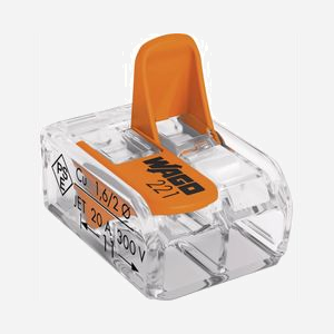 Borne de connexion Wago 221-412-100, 2 conducteurs, 0.14-4mm², 450V/32A, Technologie CAGE CLAMP, boîtier transparent pour contrôle visuel - Miniature 2