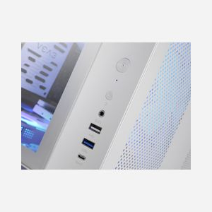 Boîtier PC Mars Gaming MC-CURVW Midi Tower Noir/Blanc, ATX/MicroATX/Mini-ITX, Double Chambre, Verre Trempé Courbé, USB 3.0/USB-C, Vent. 120/140mm, GPU 334mm - Miniature 3