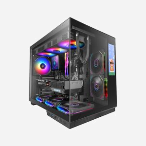 Mars Gaming MCMIRAGE Boîtier PC Midi Tower Noir, écran IPS 7.2", ATX/microATX/Mini-ITX, 1x3.5", 3x2.5", USB 3.2 Gen 1/Gen 2 Type-C, SGCC/Verre Trempé - Miniature 1