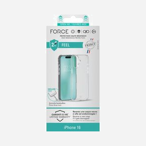 BIG BEN Coque de Protection iPhone 16 FCFEELIP16T 6.1" Transparent, Plastique Recyclé 50%, Anti-Choc 2m, Système Tryax 3D, Compatible Force Glass - Miniature 5